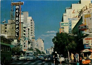 VINTAGE CONTINENTAL SIZE POSTCARD STREET SCENE TRAFFIC CARACAS VENEZUELA 1972