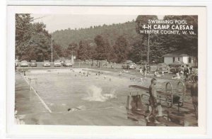 Swimming Pool 4-H Camp Caesar Webster County West Virginia RPPC postcard