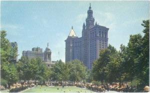 City Hall Square With Municipal buildings New York City NY