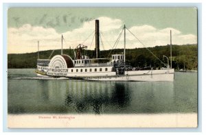 c1905s Steamer Mt. Washington Sailing Antique Unposted Postcard