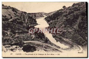 Old Postcard Cassis general view of the Creek of Port Miou