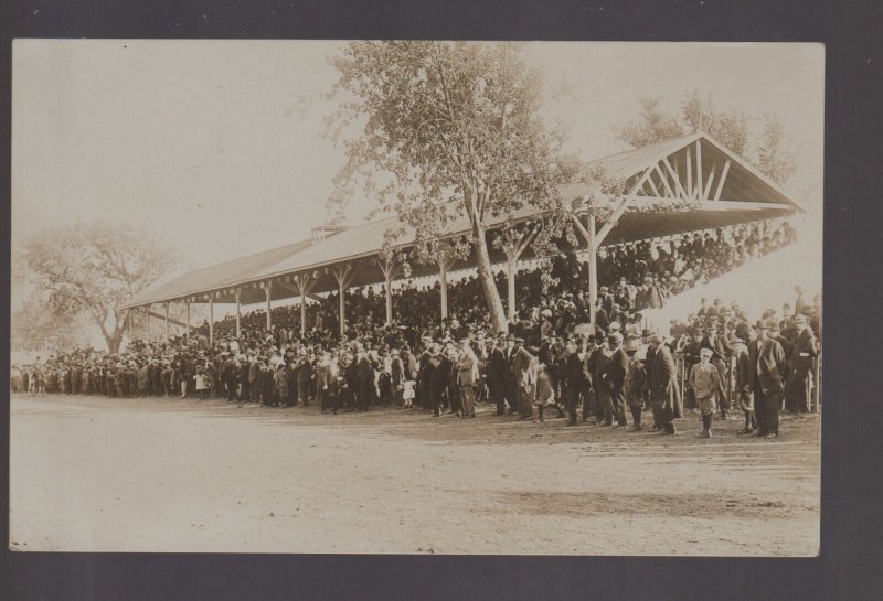 Waverly IOWA RPPC 1911 COUNTY FAIR Grandstand CROWD nr Shell Rock Cedar Falls IA 