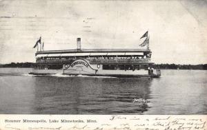 Lake Minnetonka Minnesota Steamer Minneapolis Antique Postcard K25989