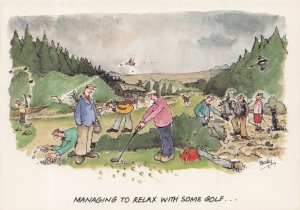 Disaster Golf Holiday Arthur Dixon Vintage 1970s Comic Postcard