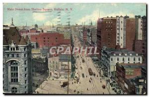 Postcard Old Main Street from Shelton Square, Buffalo