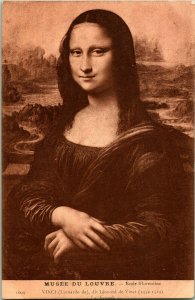 Postcard Musee De Louvre - Paris France - MONA LISA - Ecole Florentine 1910s 