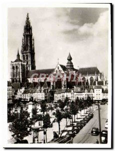 Postcard Modern Antwerp Cathedral