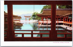 VINTAGE POSTCARD THE ITSUKUSHIMA SHRINE LOCATED AT MIYAJIMA JAPAN