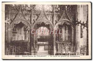 Old Postcard Notre Dame De Folgoet The Jube granite Kersanton