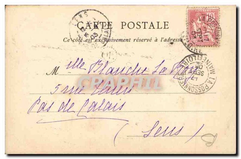 Old Postcard Chateau de Chantilly North Coast West