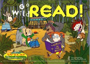 Children's Book Advertising  THE WILD THORNBERRYS  Go Wild! Read!  4X6 Postcard