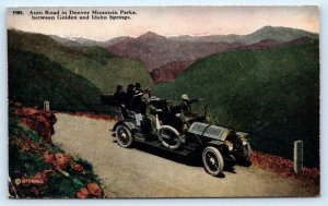 COLORADO ROCKIES ~ TOURING AUTO STAGE in Denver MOUNTAIN PARKS c1910s Postcard