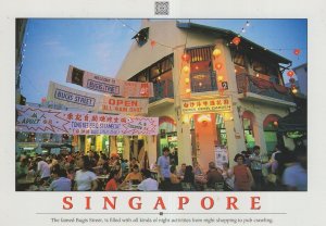 Singapore Pub Crawl Steamboat Trips Signs Bugis Street Postcard