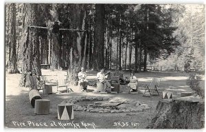 Grants Pass, Oregon Rare RPPC Camping KUMFY KAMP Kerby 1937 Patterson Photo