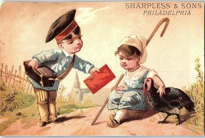 1880's Lovely Lady Sharpless & Sons Lot Of 4 Victorian Trade Card P119