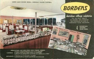 Tulsa Oklahoma Sheridan Village Cafeteria Bordon's 1959 Postcard 21-12826