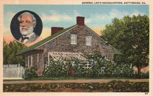 Vintage Postcard 1920's General Lee's Headquarters Gettysburg Pennsylvania PA