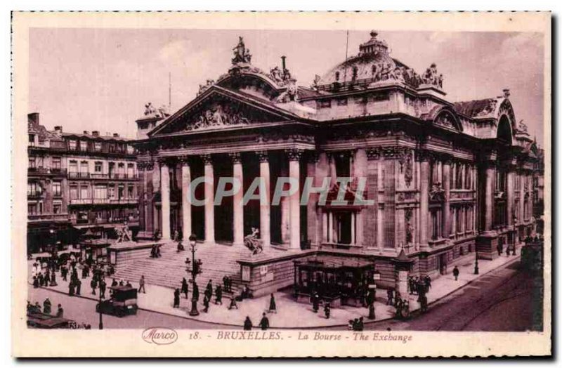 Old Postcard Brussels Stock Exchange The Exchange