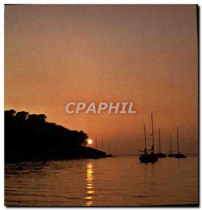 Modern Postcard La Cote D & # 39Azur Sunset