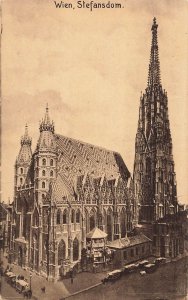 1910 Vienna St. Stephen's Cathedral Kupferdruck Artist Postcard Austria