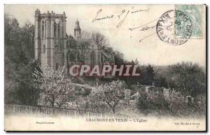 Old Postcard Chaumont in Vexin L & # 39eglise