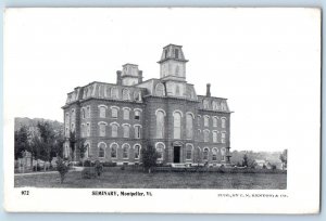 Montpelier Vermont VT Postcard Seminary Building Exterior Scenic View c1905's