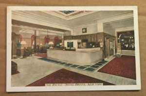 VINTAGE POSTCARD - UNUSED - THE LOUNGE, HOTEL BRISTOL, W. 48TH ST, N.Y