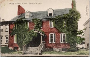 Peggy Stewart House Annapolis MD Maryland United Art Postcard E99