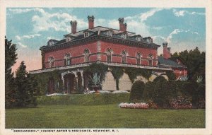 Postcard Beechwood Vincent Astor's Residence Newport RI