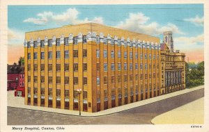 Canton Ohio 1948 Postcard Mercy Hospital 