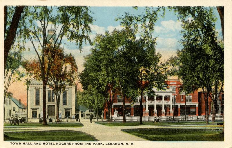 NH - Lebanon. Town Hall and Hotel Rogers