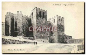Old Postcard Marseille The church Saint Victor