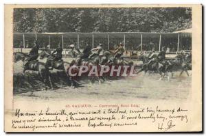 Old Postcard Horse Riding Equestrian Saumur Carrousel