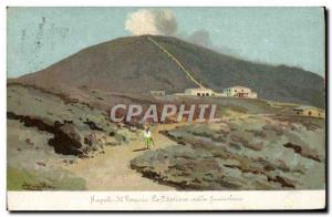 Old Postcard Volcan Napoli Il Vesuvio La Stazione della funiculare