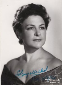 Solange Michel French Opera Soprano Vintage Hand Signed Photo