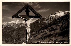 Cemetary Cross Neustift Stubaital Austria In The Alps RPPC