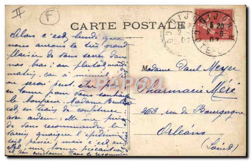 Old Postcard Fancy Surname Jean Boat