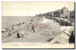 Old Postcard Saint Aubin Vue Generale De La Plage