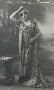 Reine D'AVANZI, Belgian soprano Galeries Theater, Brussels oriental costume