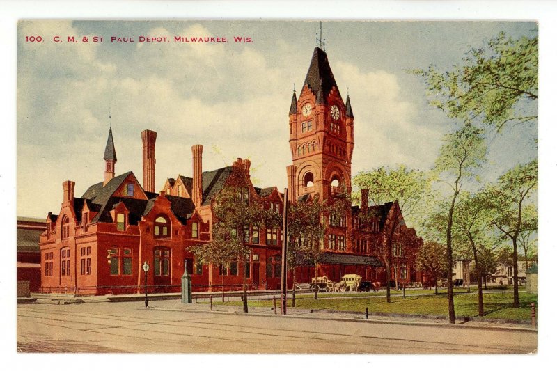 WI - Milwaukee. CM & St. Paul Railroad Depot