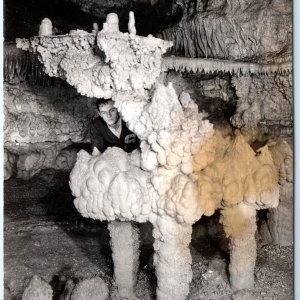 c1940s Stanton, MO RPPC Meramec Caverns Real Photo Postcard Melted Cave Vtg A93