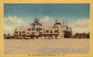 Municipal Aiport, Indianapolis, IN USA Airport 1947 crease with wear right bo...