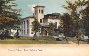 Amherst College Library Amherst Massachusetts 1905c postcard