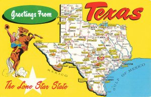 Postcard Greetings From Texas The Lone Star State