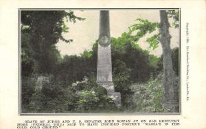 Louisville Kentucky Grave Of Judge Street View Antique Postcard K83084