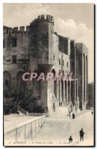 Old Postcard Avignon The Palais des Papes The Facade