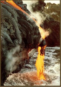 Powerful Pahoehoe lava in Hawai'i.! postcard