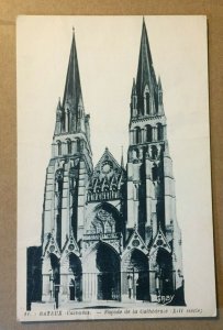 VINT POSTCARD - UNUSED - FACADE OF THE CATHEDRAL, BAYEUX, FRANCE