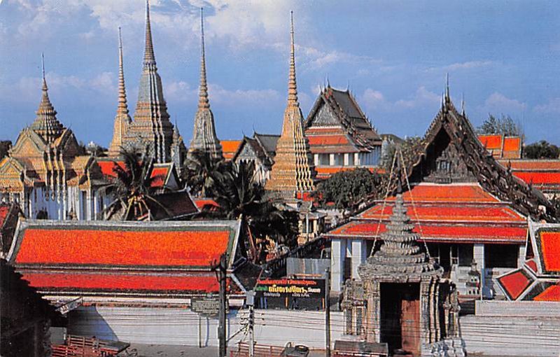 Bird's Eye View of Wat Pho Bangkok Thailand Unused 