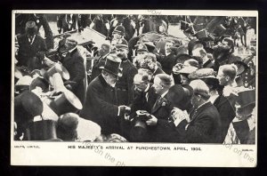 ROY092 - King Edward VII - His Majesty arrives at Punchestown, 1904 - postcard